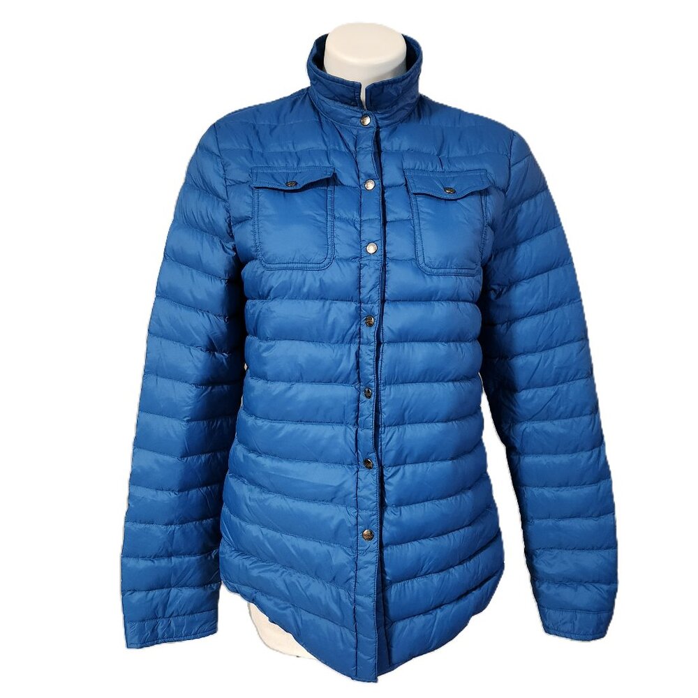 Cotes of London Harrow Royale duck-down shirt jacket Blue Women's 2XL RUNS SMALL